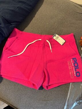 Polo by Ralph Lauren Hot Pink Drawstring Athletic Shorts